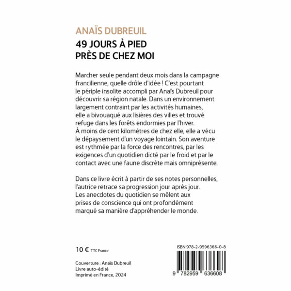 49 JOURS À PIED PRÈS DE CHEZ MOI (récit de voyage)