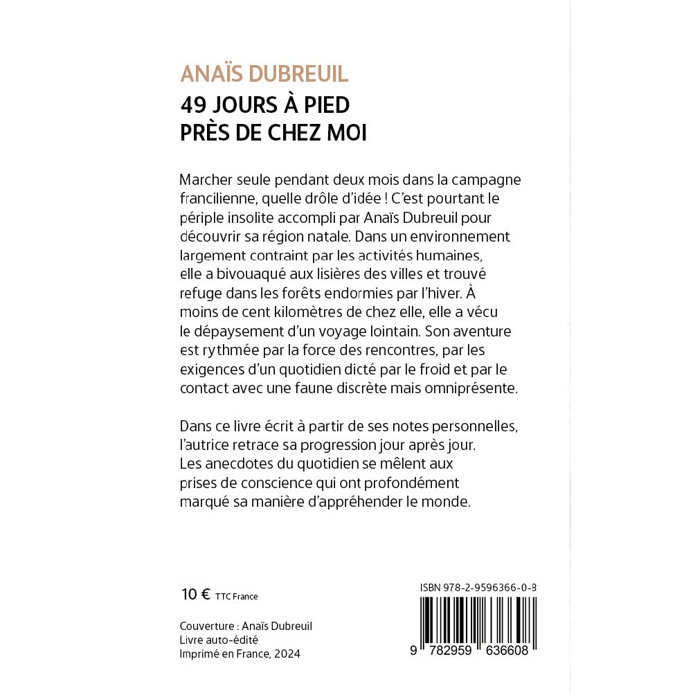 49 JOURS À PIED PRÈS DE CHEZ MOI (récit de voyage)